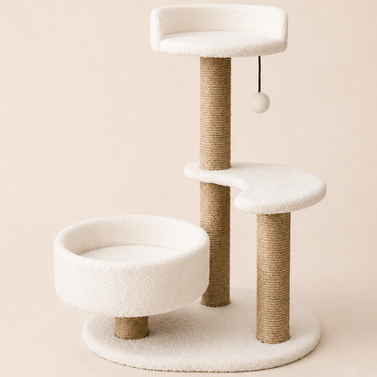 White luxury cat tree