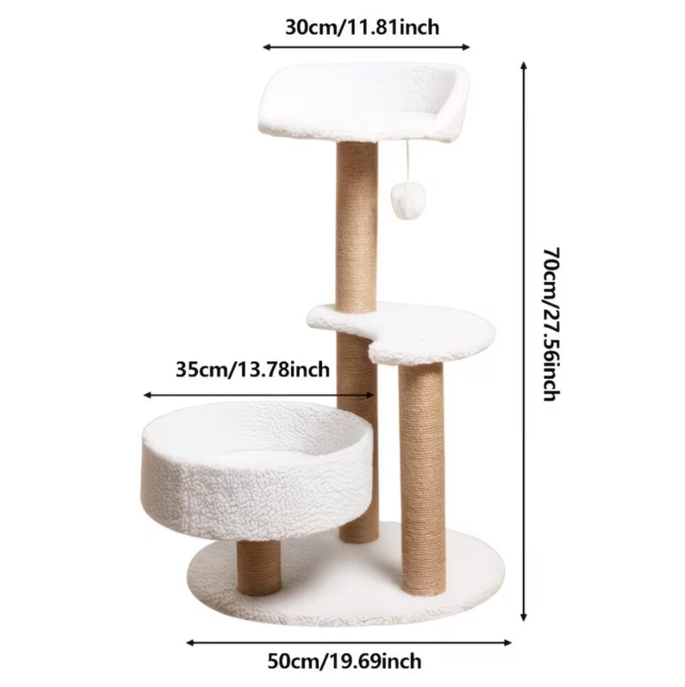 White luxury cat tree petzempire.store 