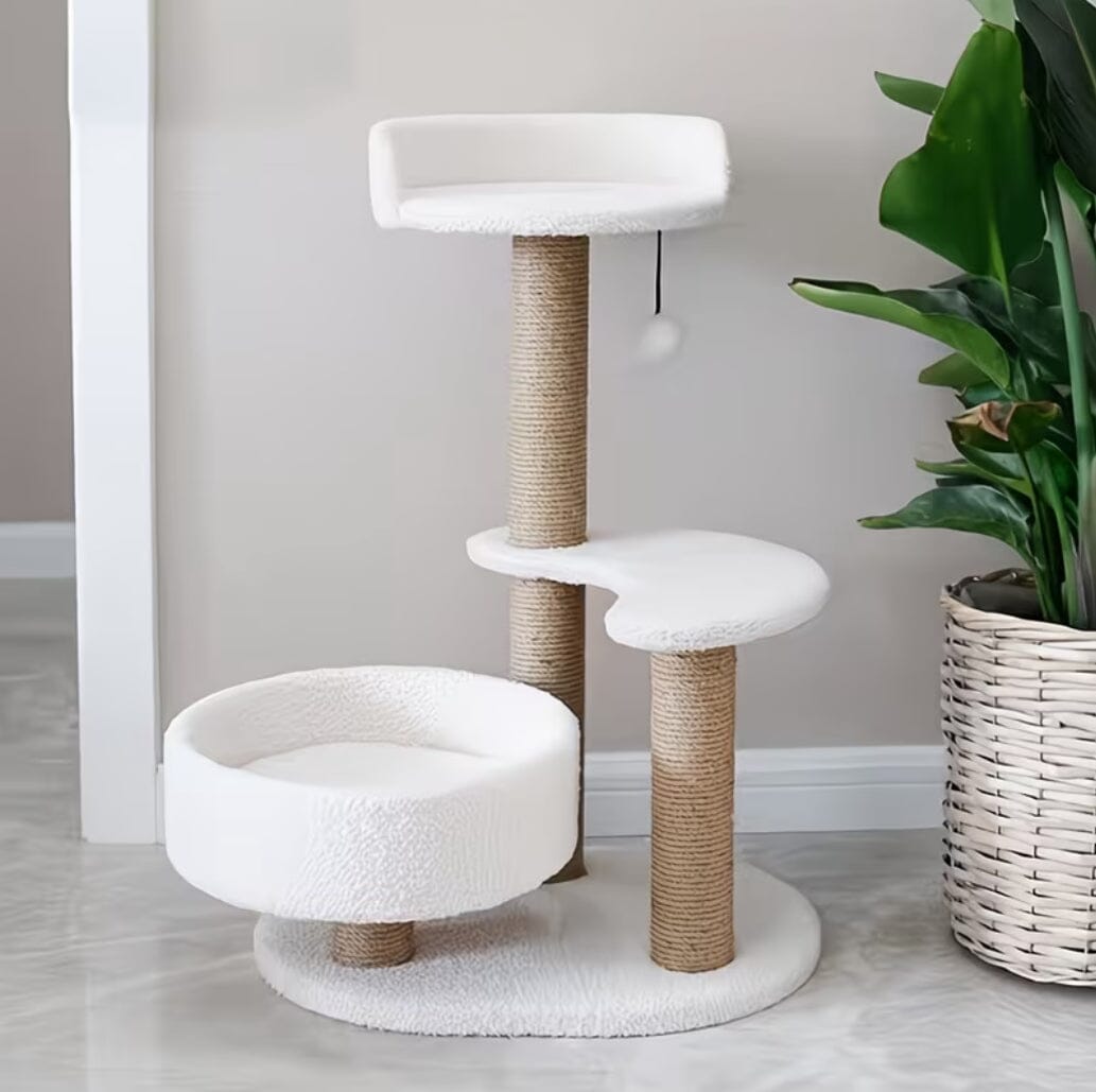 White luxury cat tree petzempire.store Color:White 
